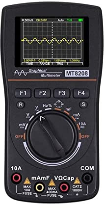 IGASHI Rechargeable smart digital multimeter MT8208 2 In 1 HD Intelligent Digital Multimeter Graphical Oscilloscope 2.5Msps Sampling Rate Electronic Test
