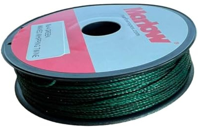 SGT KNOTS - Marlow Wax Polyester Whipping Twine #4 - for Rope Splice, Whipping Ropes, Sail Twine, General Utility - 134 FT Green