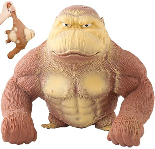 Peiyee Anti-stressleksak – gorillafigur för att minska stress, latex apa leksaker, stressreducerande apa för vuxna, barn, fest, hem, skola, kontor (liten)