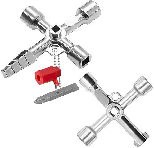 LECTNORE 2 Pcs 4 Sided Universal Key Control Cabinet Switch Cabinet Water Power Key