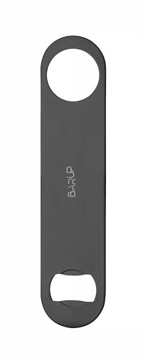 HENDI Décapsuleur plat de bière, BarUp, ouvre-bouteille express de barman, lame de bar, 180x40x(H)2mm, acier inoxydable avec revêtement en poudre noir