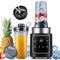TWOMEOW Mixer, 4 Programme und Pulsfunktion, 1500W, Professionelle Eiszerkleinerungsklingen für Standmixer, 2 * 900ml Sportwasserflaschen, Zum automatischen Zerkleinern und Einfrieren von Obst