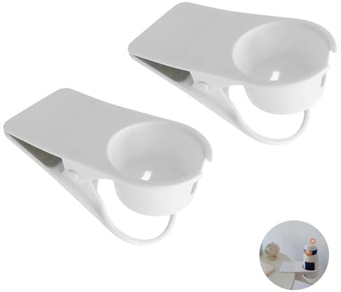 2 Piezas Soporte para Taza de Beber Clip, Portavasos Lateral de Escritorio, Bebidas,café,Taza Clip Portavasos Diseño de Clip Soporte de Taza Abrazadera para el Hogar y la Oficina