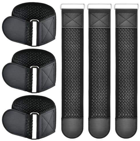 6 Stück Klettband Fahrrad Hosenband Fahrrad Elastischer Klettverschluss Band mit Klettverschluss Klett Kabelbinder Breit für Fahrrad, Garage, Aufbewahrung, Hosenschutz etc Elastischer Cable Straps