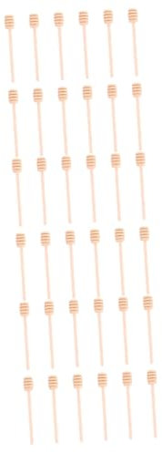Amosfun 36 Piezas Palo de Miel Honey Sticks Varilla de Varilla agitadora para Cocina Cucharada de Miel batidor de Cocina palito de Miel de Madera Brown Reutilizable
