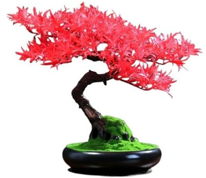 FAJNUZI2024 Künstliche Bonsai Simulationsbaum-Bonsai-Ornamente, chinesische Feng-Shui-Simulations-Bonsai-Ornamente, Eingangsdekorationen Kunstbaum Bonsai