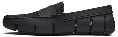 SWIMS Mens Loafers, Penny Boat & Deck Shoes for Men, Casual Beach Loafer,Black-1,11