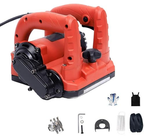 ANGDI 1500W Concrete Shovel Machine, Double Handle Electric Planer Sander, 1000-4000r/min, Adjustable Depth 1-4mm, Wall Shovel Kits with Dust Suction Interface for Grooving Walls