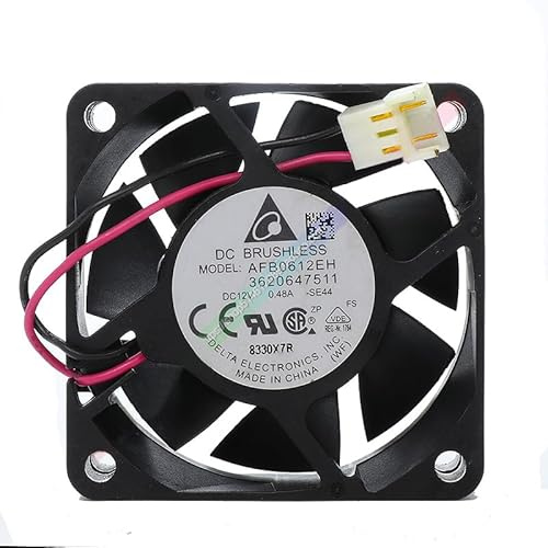 60MM PC cooling fan，AFB0612EH 12V 0.48A 6025 2-wire cooling fan