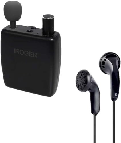 IROGER Hearing Amplifier Rechargeable Pocket Hearing Aid Device Personal Sound Amplifier for Ears,Seniors,with Earbuds,Directional Microphone