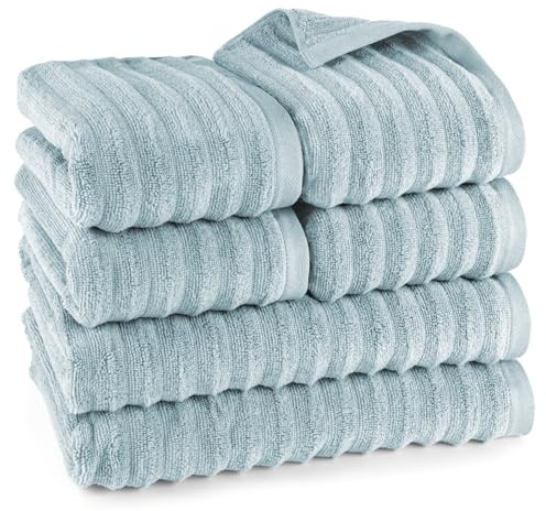 Pure Label Handtücher Set 6-TLG 2x70x140 4x50x100 Blaugrau | Weich, saugstark und pflegeleicht – für ein angenehmes Gefühl jeden Tag