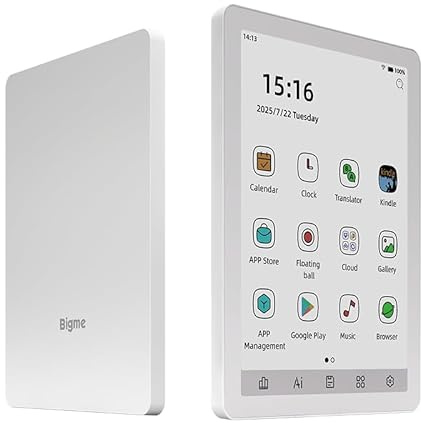 Bigme B6 Lecteur ePaper Couleur 6 pouces avec Android 14OS, 4+64GB (Blanc)
