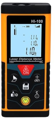 40M 120M 100M Digital Rangefinder Lase/r Tape Range Finder Build Measure Device Ruler Test Distance Meter(HI-60 Yellow)