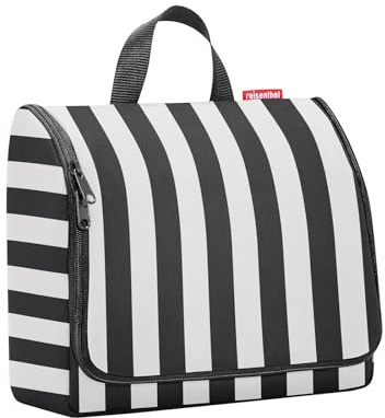 reisenthel toiletbag XL summerstripes Black - praktischer Kulturbeutel mit Haken, wasserabweisendes Material