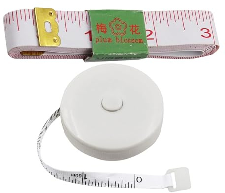 Mètre ruban rétractable professionnel en 2 parties, contient 150 cm de ruban adhésif et 200 cm de mètre de tissu pour le bricolage, ruban à mesurer souple