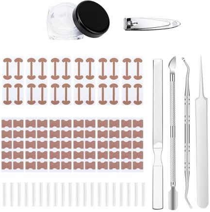 Juego de herramientas de corrección de uñas encarnadas, pinza de acero inoxidable, tratamiento de uñas de los pies, juego de cuidado de los pies para el cuidado de las uñas encarnadas