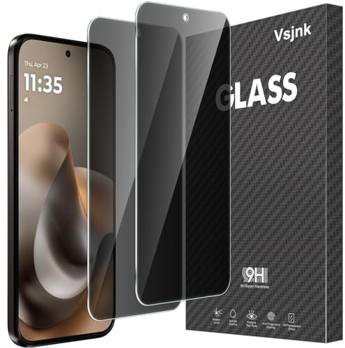 Vsjnk Privacidad Protector de Pantalla Compatible Con Motorola Moto G77/G67 Screen Protector,2 Piezas Cristal Templado 9H Dureza Fácil de Limpiar Sin Burbujas