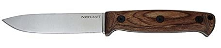 Ontario Knife Company 8696 Bushcraft, Field Knife with Black Nylon Sheath, Satin/Brown