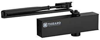 Chiudiporta spingiporta automatico idraulico, forza da 2 a 4, portata 40-80kg, reversibile, nero - THIRARD