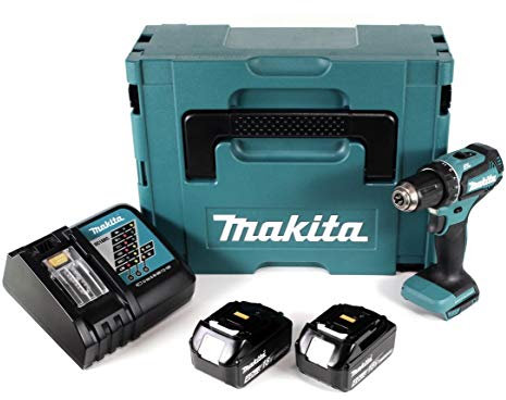 Makita DDF 485 RFJ 18 V Akku-Bohrschrauber mit 2 Akku 3 Ah + Ladegerät im Makpac