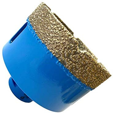 Dr. Diamond Foret diamant Blue Diamond pour carrelage et grès cérame, scie cloche pour meuleuse d'angle - Diamètre : 68 mm