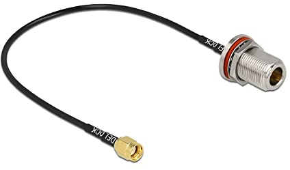 Delock Antennenkabel RP-SMA Stecker zu N Buchse RG-174 30 cm