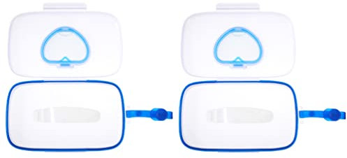 MILISTEN Feuchttücherbox zum Aufhängen für Babybetten mit Deckel, für Feuchttücher, Taschentücher, Spender, Box für Zuhause, Reisen, Himmelblau, 2 Stück
