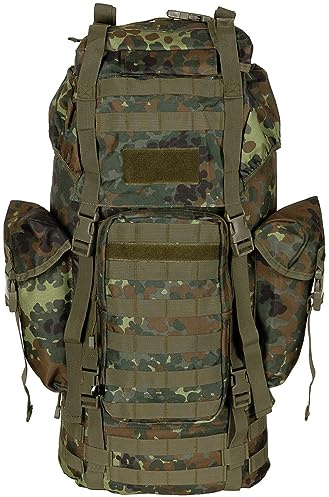 MFH BW Kampfrucksack, MOLLE, 65 l, Alu-Ausst. (flecktarn)