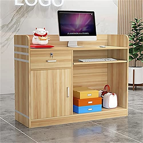 Empfangstheke, Kasse, schlicht, modern, kleines Bekleidungsgeschäft, Convenience-Store, Shop, Bartheke, Empfangstheke, Natur, 120 x 38 x 90 cm