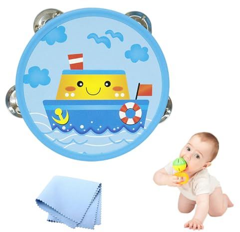 Bois Tambourin Enfants,Tambourins à main,Petits tambours,Tambourin Instrument de Musique,Cadeaux