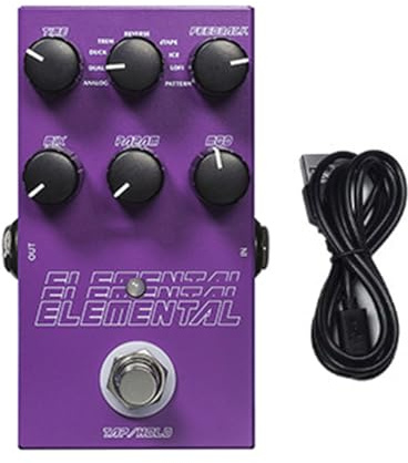 Delay-Effektpedal, DC9V 9 Effekte Mini-Gitarreneffektpedal Metallgehäuse Soundpedal 1/4-Zoll-Mono-Eingangsausgang, Lila