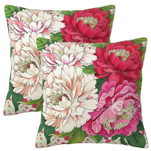 Kissenbezug 50x50 cm 2er Set Herbst Deko Kissen Farbenfroh Mandala Kissenbezug, Quadrat Kissenbezüge, Weicher Sofakissen, Kissenhülle Herbst Mit ReißVerschluss, Couch Deko Schlafzimme Gifts 20x20Inch
