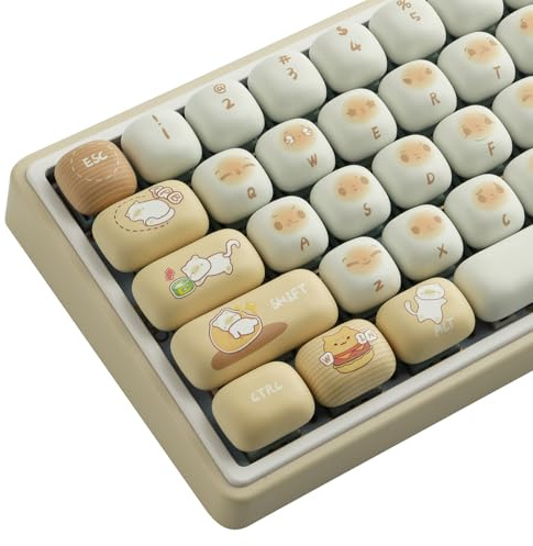 JakeTsai 137 Keys PBT Keycaps,MOG Profile Keycaps Dye Sublimation Customized ANSI Layout Keycap Set Compatible with Cherry MX Switches Mechanical Keyboards