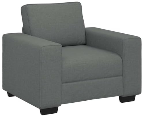 vidaXL Sessel Dunkelgrau 60 cm Stoff, Sofa, Fernsehsessel, Einsitzer-Sofa, Loungesessel, Relaxsessel, Einsitzer-Couch, Polstersessel, Bürosessel