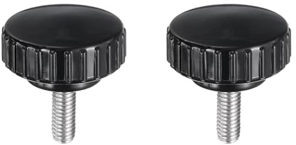 QUARKZMAN 2 Stück Rändelschraube mit Gewinde M6 x 16mm Rundkopfschraube Rundgriffschraube Klemmknöpfe 30mm Handknöpfe Edelstahl 304 Daumenschrauben Spannschraube für Industrie Maschine