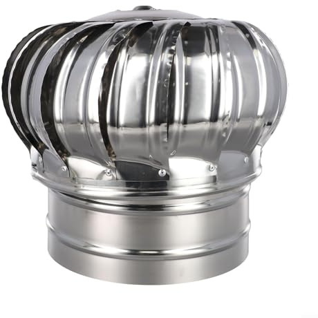 Tapa de chimenea de acero inoxidable, cubierta de ventilación giratoria para tubo de escape de estufa de leña, sombrero de lluvia para un flujo de aire óptimo y control de humo