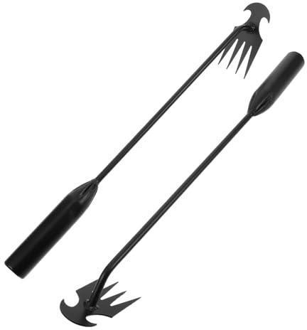 TOYANDONA 2piezas Pala De Jardinería Multifuncional con Mango Ergonómico Herramienta para Arrancar Malezas y Desherbar Césped Kit De Herramientas para Desherbar con Azada De Acero Inoxidable