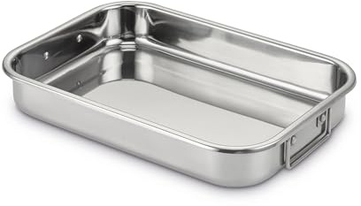 PLAT A FOUR RECTANGULAIRE INOX 39 X 29