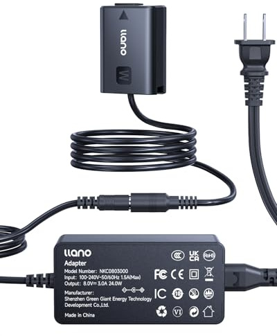 llano NP-FW50 Dummy Battery AC Power Adapter Kit Continuous Power Supply