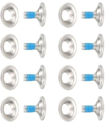 Helilyco 304 - Juego de tornillos para placa de fijación de snowboard de acero inoxidable M6 x 17 mm con arandelas para la mayoría de esquís y fijaciones, 8 juegos