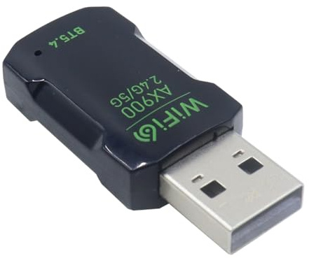 Huba Adaptador USB WiFi 6 Bluetooth 5.4 Combo AX900Mbps Dual Band 2.4G 5GHz para PC, Laptop Desktop Windows