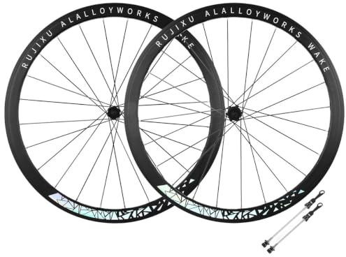 700C Hjulset QR 36T Ratchet Framhjul Bakhjul 9 * 100/10 * 135mm 24H Fälgar For Road Bike Med Navlager For Skivbroms Kompatibel Med 7-12-växlade Kassettväxlar(Multi-colored,50mm)