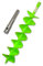 WERHE Trapano professionale per trivello a coclea 150 mm tutto acciaio a doppio pozzo robusto con adattatore SDS Max