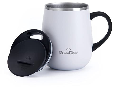 Grandties Isolierter Kaffeebecher mit Schiebedeckel, 460 ml, Pearl