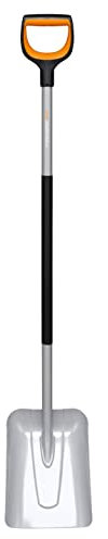 Fiskars Schaufel zum Anheben und Bewegen von Schüttgut und Schnee, Länge: 130 cm, Verstärktes Borstahl-Blatt, Schwarz/Orange, Xact, 1066731