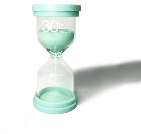 Sanduhr für Kinder Buntes Sanduhren Sand Timer 30 Minuten Zähneputzen Zeitanzeige Zeitmesser Sanduhren Glas Timer Klassenzimmer Spiel Küche Zuhause Büro Dekoration