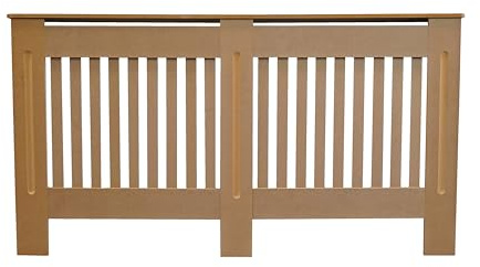 Airwave Radiator Cover Vertical Line Style Unpainted MDF Radiator Heating Cover (Large)