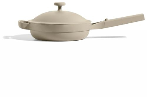 Our Place Mini Always Pan 2.0-22cm (1.1L) Nonstick, Toxin-Free Ceramic Cookware | Patented 10-in-1 Aluminum Frying & Sauté Pan | Safe for Oven, Induction & All Cooktops up to 232°C | Steam