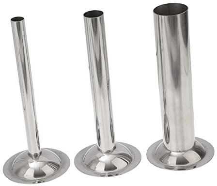 AUTSUPPL 3pcs Stainless Steel Sausage Stuffer Machine Kit Sausage Filler Tube Set for Meat Processing for Homemade Making
