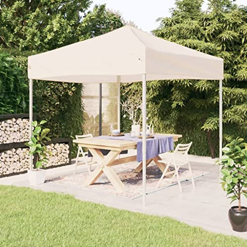 Xichuzi Carpa para Fiestas Plegable, Casas Prefabricadas, Cenadores para Jardin, Pergola, Carpas para Exteriores, Muebles De Jardin, Color Crema 2x2 m